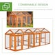 image 6 of PawHut Chicken Run, Wooden Chicken Coop w/ Combinable Design - Orange