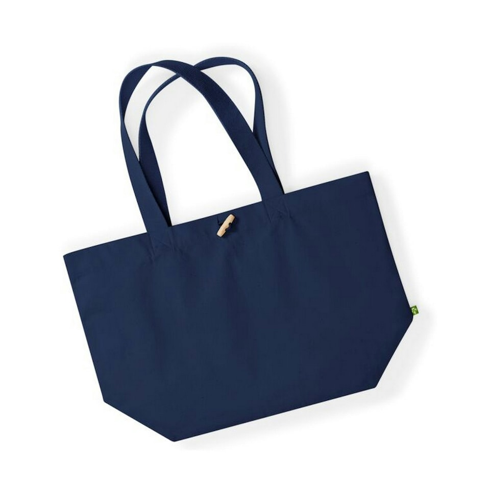image 1 of Westford Mill Marina Organic Cotton Tote - French Navy - One Size | Multi