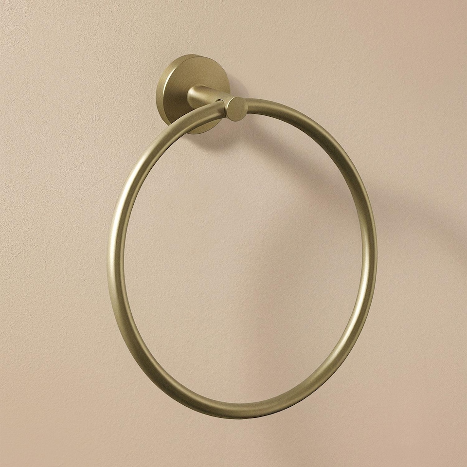 image 1 of COSMIC Towel ring, 20cm, Matt gold, Anti-corrosion, Start Collection