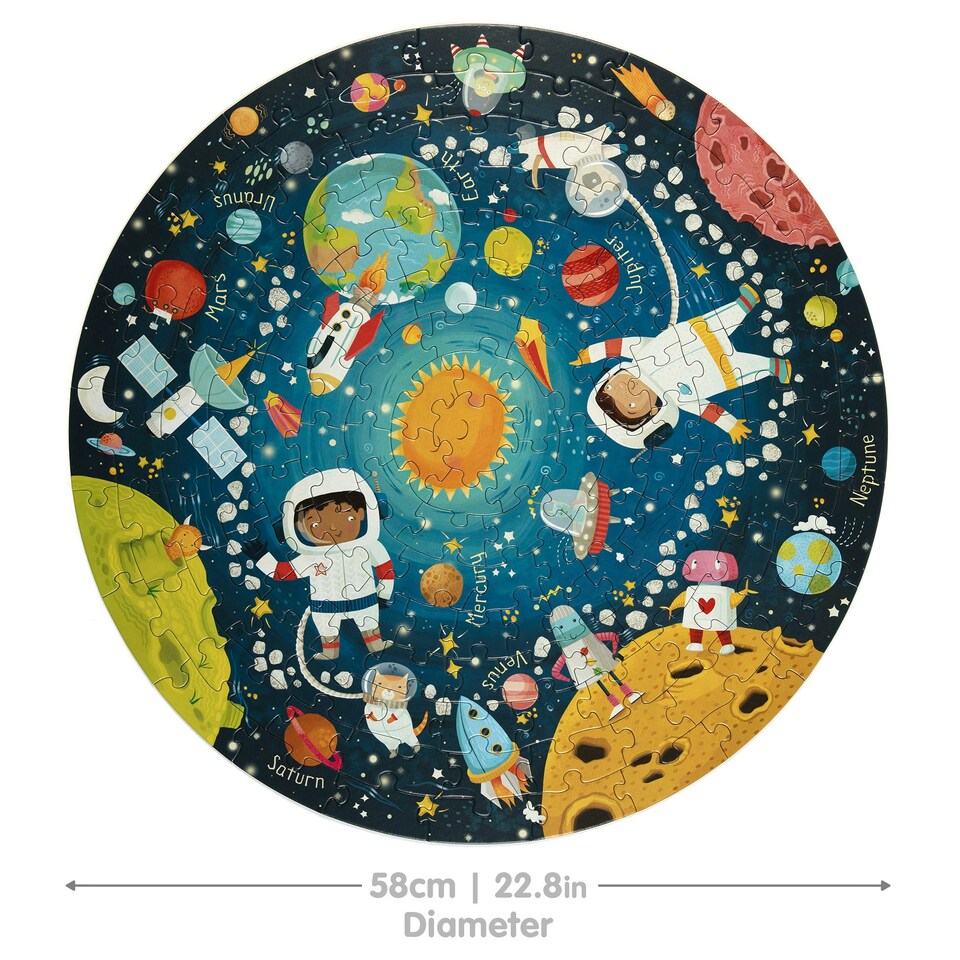 image 1 of boppi 150 Piece Round Jigsaw Puzzle - Space