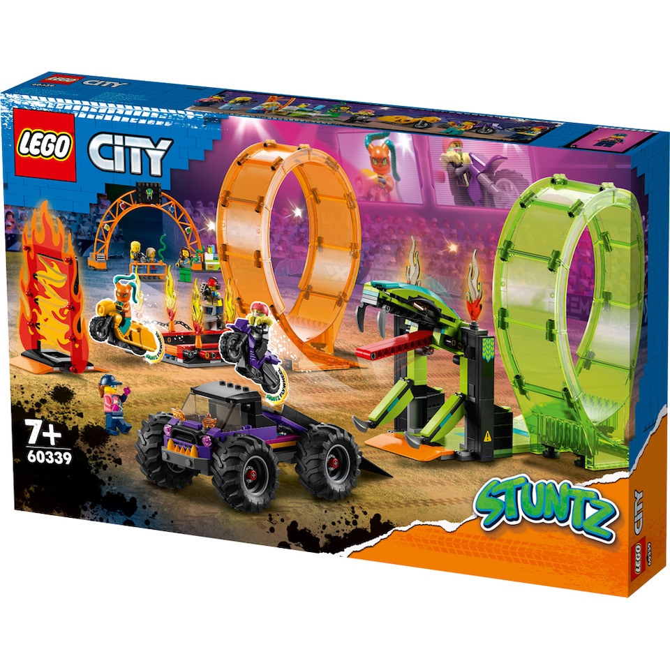 image 1 of LEGO City Double Loop Stunt Arena Building Set 598 Piece for Ages 7 Plus