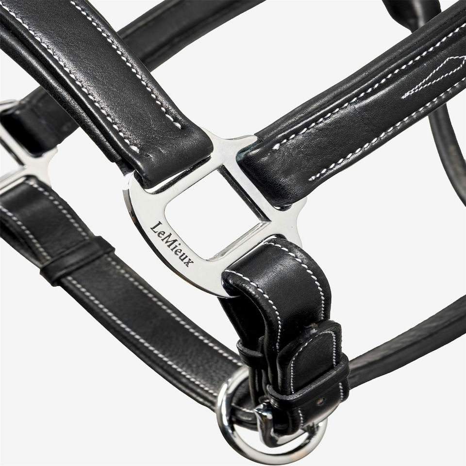 image 1 of LeMieux Stitched Leather Headcollar Brown | Full
