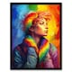 image 1 of Pride Lgbtqia Rainbow Inclusive Contemporary Black Framed Wall Art Print A4