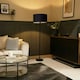 image 2 of ValueLights Charlie Black Floor Lamp Navy Velvet Shade & Bulb 