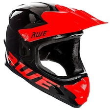 AWEBlast BMX/Downhill/Full Face/Enduro Bike Helmet Black Red Large 58-60cm Black | L