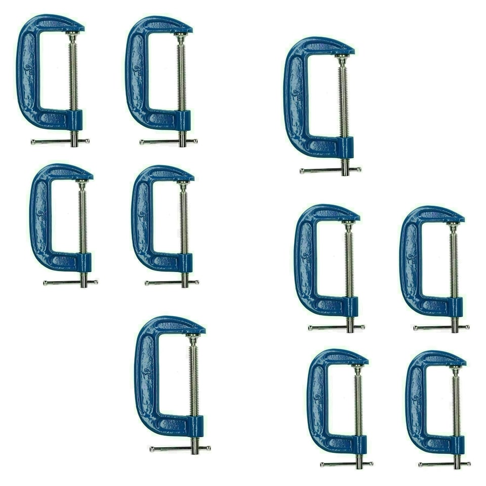 image 1 of 4" / 100mm Heavy Duty G Clamp C C Grip Holder Clasp Vice Clamping 10 Pack