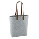image 1 of Bagbase Premium Felt Tote Bag - Grey Melange/Tan - One Size Grey
