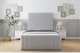 image 1 of Sloomy Kingsley Silver Plush Bed Frame With Mattress With 50" Upholstered Headboard 4'6 Double