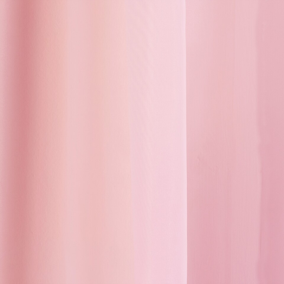 image 1 of Sheer Pink Plain Woven Voile Slot Top Curtain Panel Pair (57x48") 145x122cm
