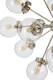 image 2 of Interiors by Premier 18 Light Silver Ceiling Pendant, Abstract Burst Design Statement Light, Glass Globe Ceiling Light | Silver