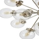 image 2 of Interiors by Premier 18 Light Silver Ceiling Pendant, Abstract Burst Design Statement Light, Glass Globe Ceiling Light Silver