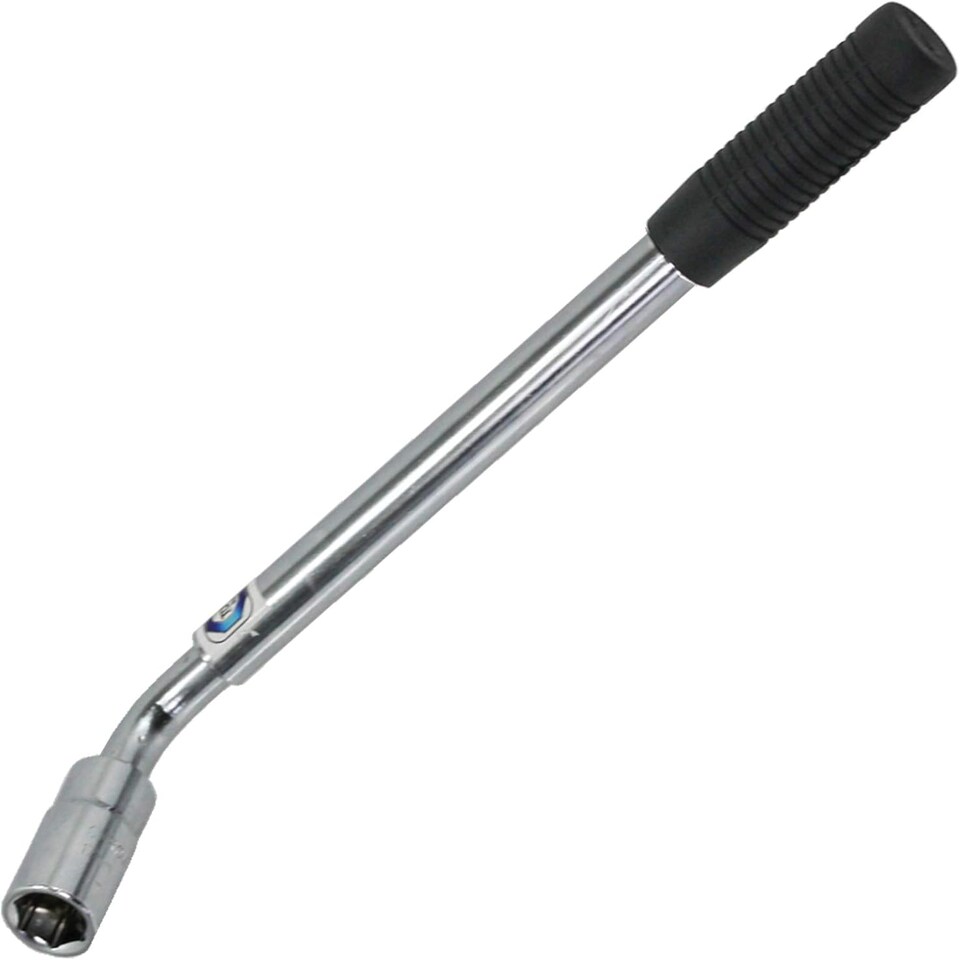 image 1 of SPARES2GO Extendable Wheel Nut Socket Wrench 17mm 19mm Brace Breaker Power Bar 1/2" dr