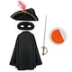 image 1 of Cat Bandit Costume - with Sword & Face Paint Black | One Size