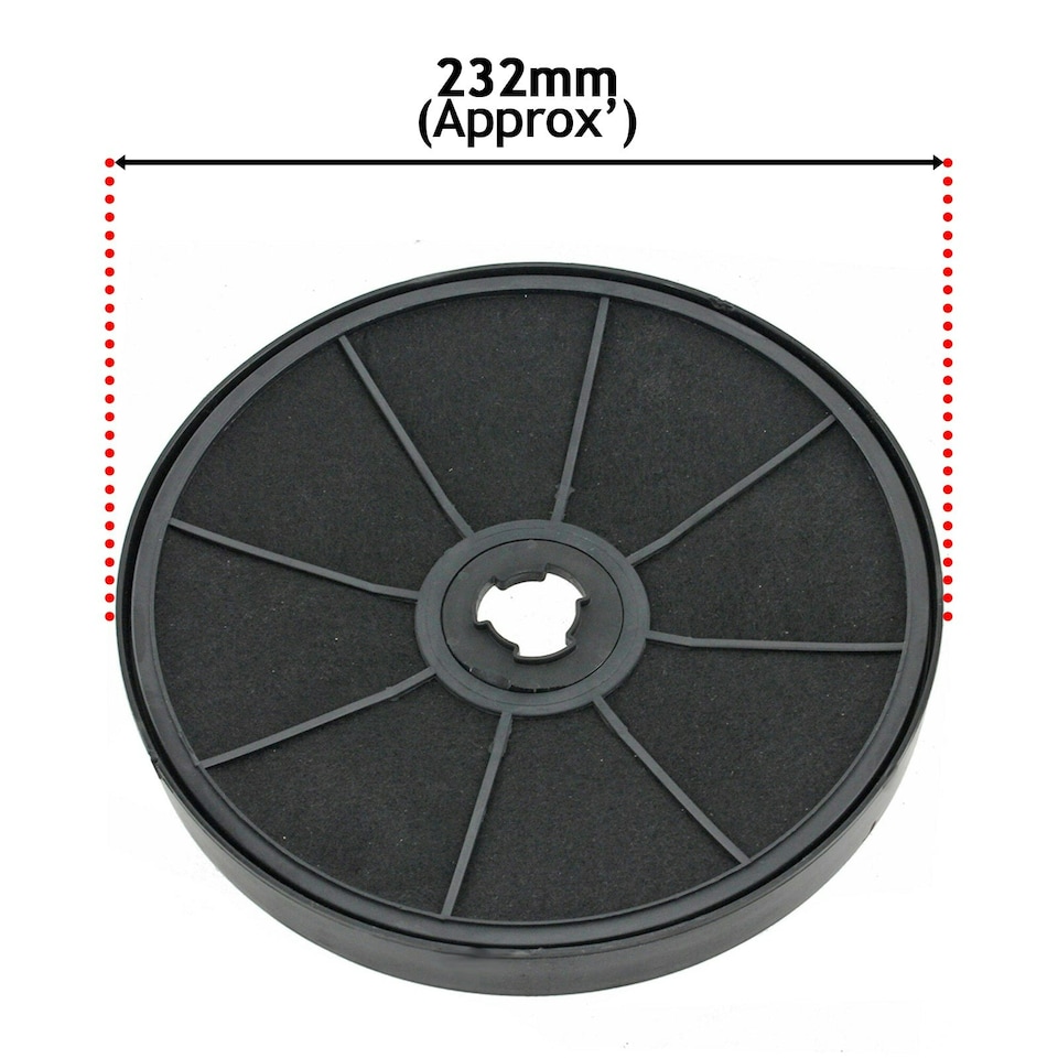 image 1 of SPARES2GO Carbon Charcoal Filter compatible with Moffat MCH660B MCH660W MCH660X MCH662G MH65B MH65W Cooker Hood