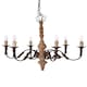 image 1 of Interiors by Premier 6 Arm Chandelier Brown