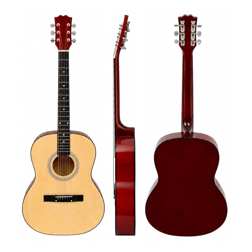 image 1 of 39 Inch Full Size 6 String Steel Strung Acoustic Guitar | Brown