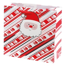 Santa Text With Giant Tag Design Medium Christmas Gift Bag