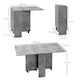 image 3 of HOMCOM Folding Dining Table, Drop Leaf Table with 2-Tier Shelves, Rolling Casters, for Small Spaces, Kitchen, Cement Grey