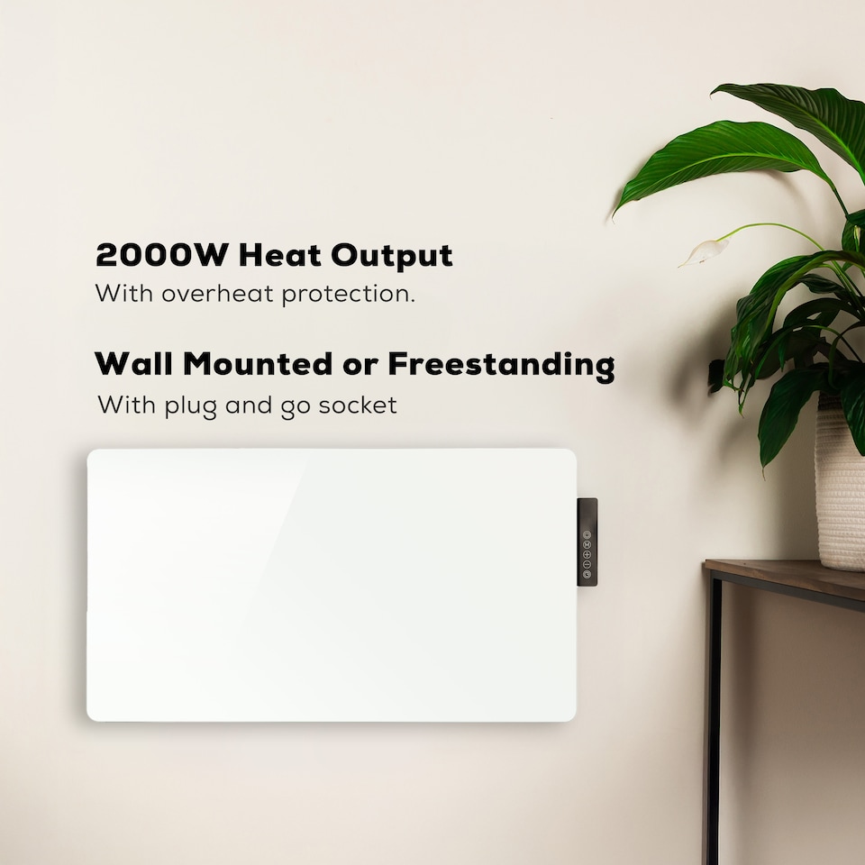 image 1 of TCP White 2000W Glass Heater