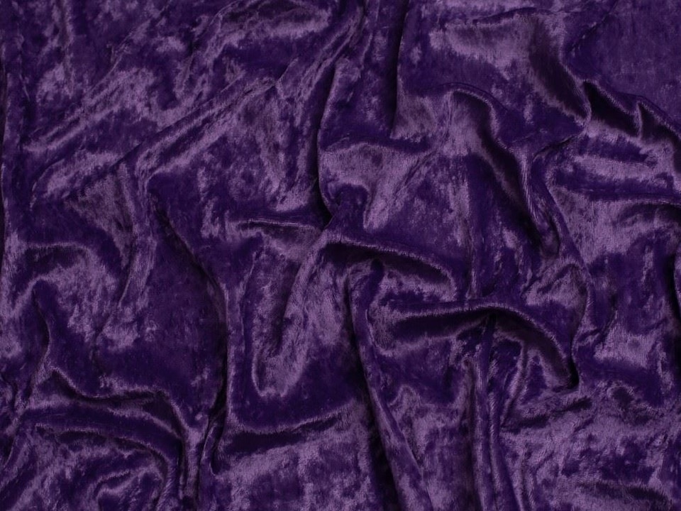Minerva Core Range Purple Crush Velvet Stretch Knit Fabric for Dressmaking, 150cm / 59" Wide - per metre