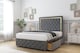 image 4 of Sloomy Sofia Gold Armour Coniston Divan Bed Base No Drawers With 26 Inch Strutted Headboard & 12 Inch Matching Footboard | Grey | Armour | Double | 1