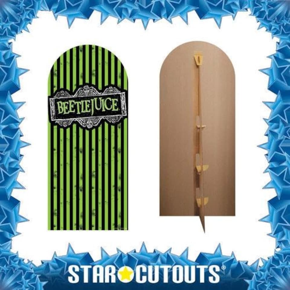 image 1 of Beetlejuice 1988 Green Single Backdrop Cardboard Cutout 185cm