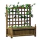 image 1 of Outsunny Raised Garden Bed with Trellis Garden Planters Indoor Outdoor