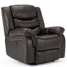 Seattle Electric Automatic Recliner Home Lounge Bonded Leather Chair (Brown)