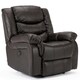 image 1 of Seattle Electric Automatic Recliner Home Lounge Bonded Leather Chair (Brown)
