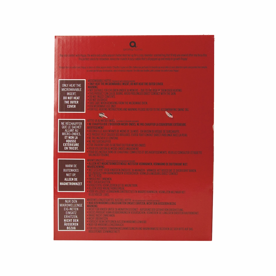 image 1 of Aroma Home Poppy Popcorn Microwavable Hottie