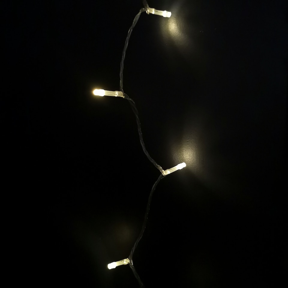 image 1 of 20m Battery Operated Indoor Outdoor Christmas String Lights with 200 LEDs in Warm White