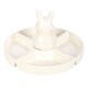 image 2 of Something Different Chip & Dip Bunny Snack Dish - White - One Size