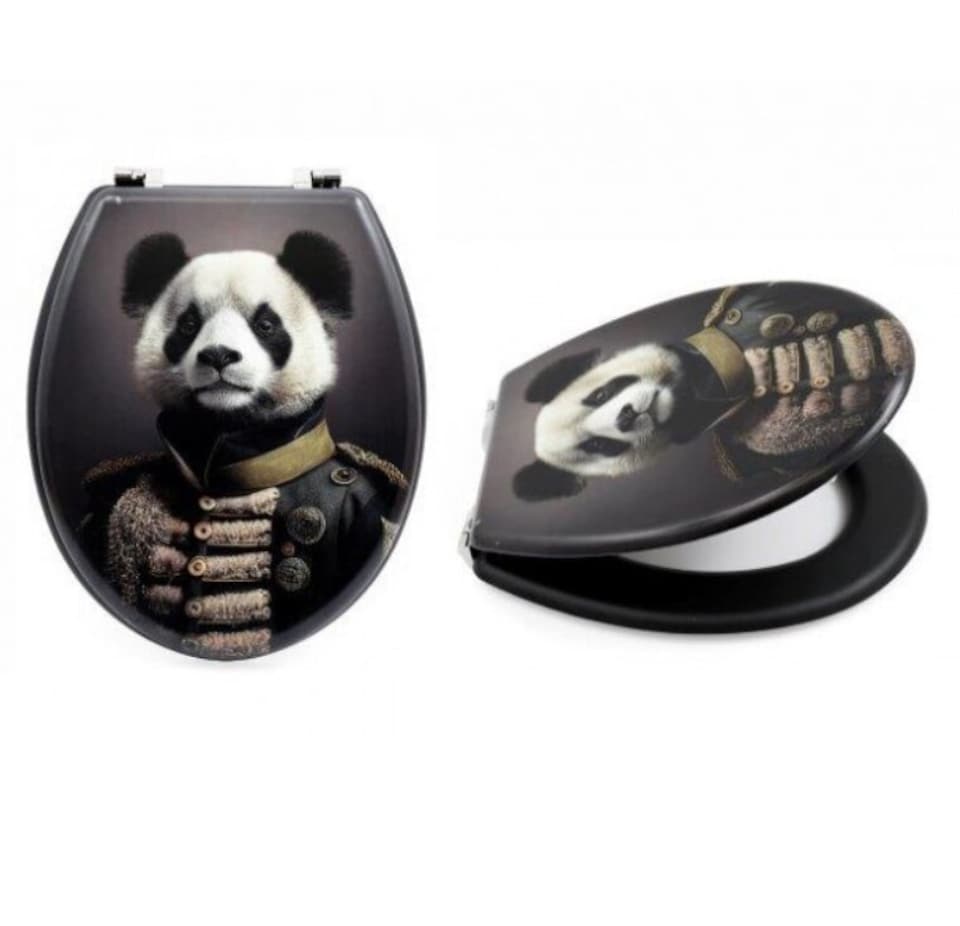 image 1 of Panda MDF Toilet Seat