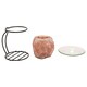 image 3 of Rock Salt Oil Burner on Metal Stand