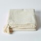 image 2 of Homescapes Cotton Rajput Ribbed Natural Throw - 150 x 200 cm Cream