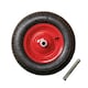 image 1 of Replacement 15" x 3.4" Pneumatic Heavy Duty Garden Wheelbarrow Wheel & Axel In Red