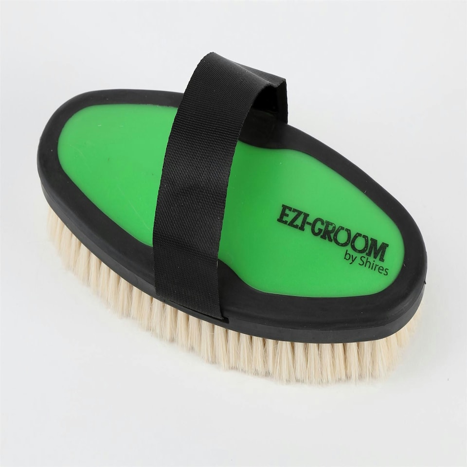 image 1 of Shires Ezi-Groom Body Brush With Goat Hair Pink | Colour: Baby Pink
Size: Large