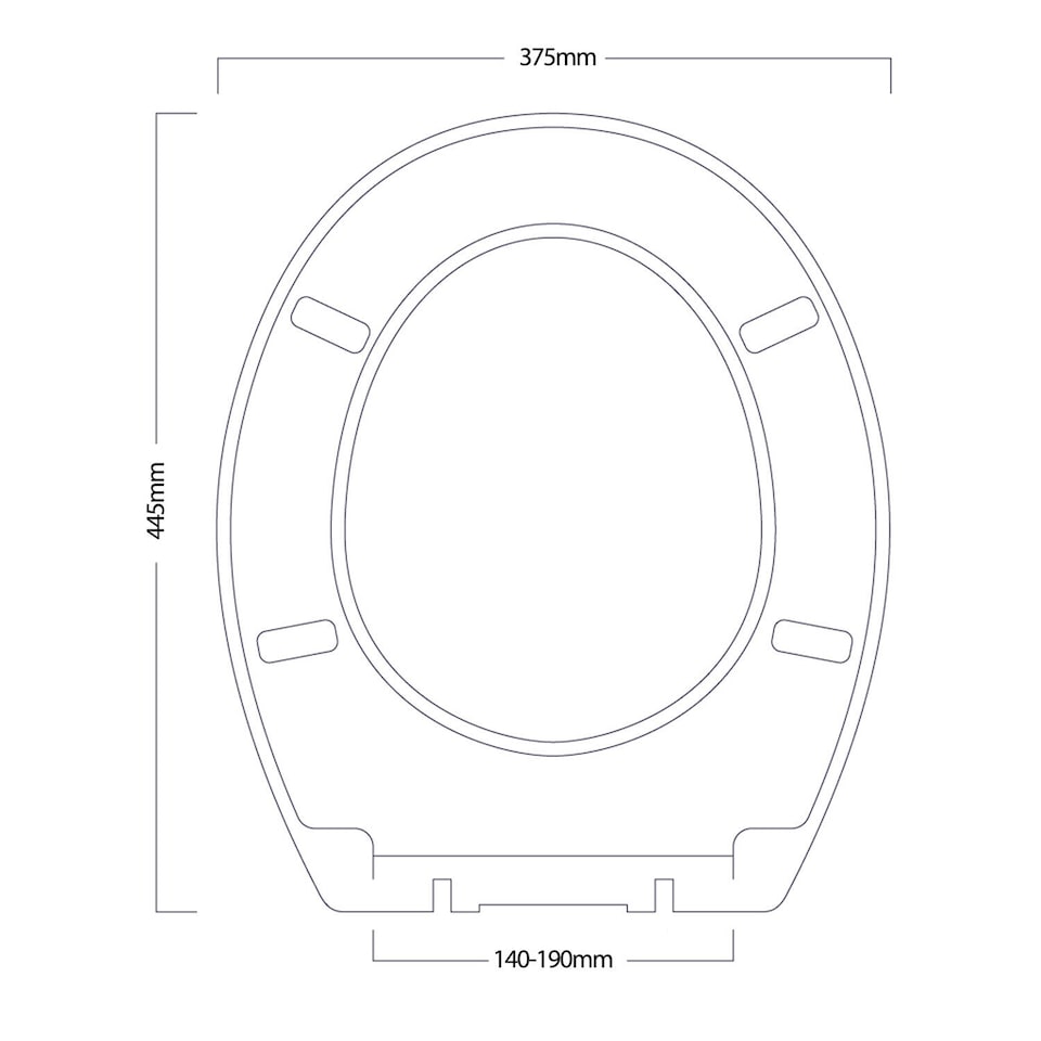 image 1 of Showerdrape Oxford White Oak Wooden Toilet Seat | White | 1