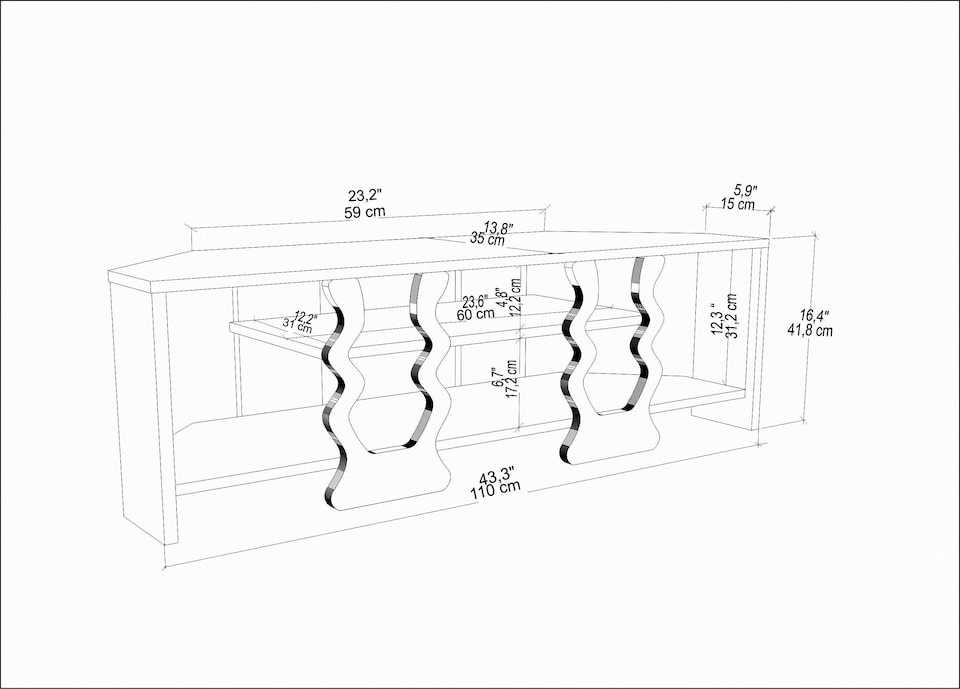 image 1 of Decorotika Firal Corner TV Unit for TVs up to 47 inch