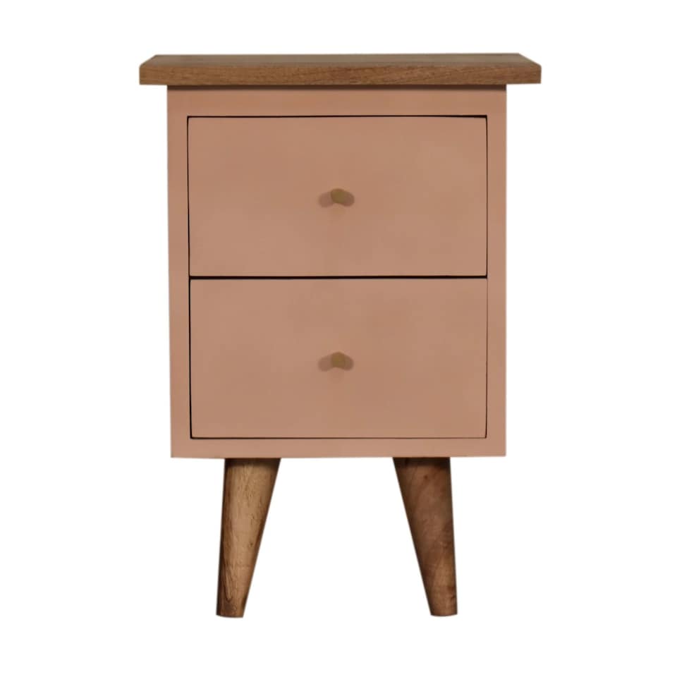 image 1 of Blush Pink Hand Painted Bedside