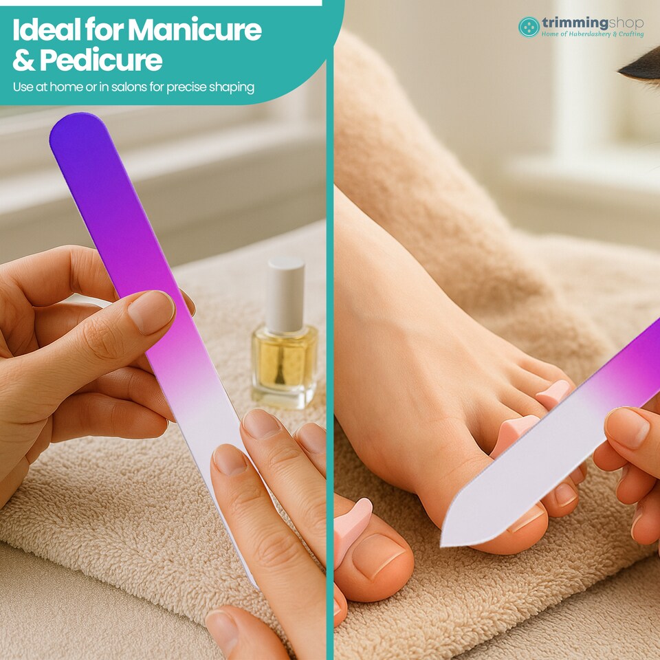 image 1 of Pink Glass Nail File Set, Gel & Acrylic Nails - 3pcs