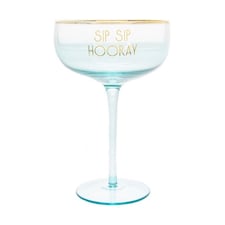 Lesser & Pavey Novelty Blue Coupe Cocktail Glass - Sip Sip Hooray