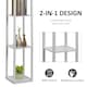 image 3 of HOMCOM 3Tier Floor Lamp, Floor Light with Storage Shelf, Reading Standing Lamp with Acrylic Shade for Living Room, Bedroom, Kitchen, Dining Room, Office, Dorm, 160cm, White