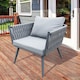 image 6 of Groundlevel 4 Piece Woven Grey Furniture Set