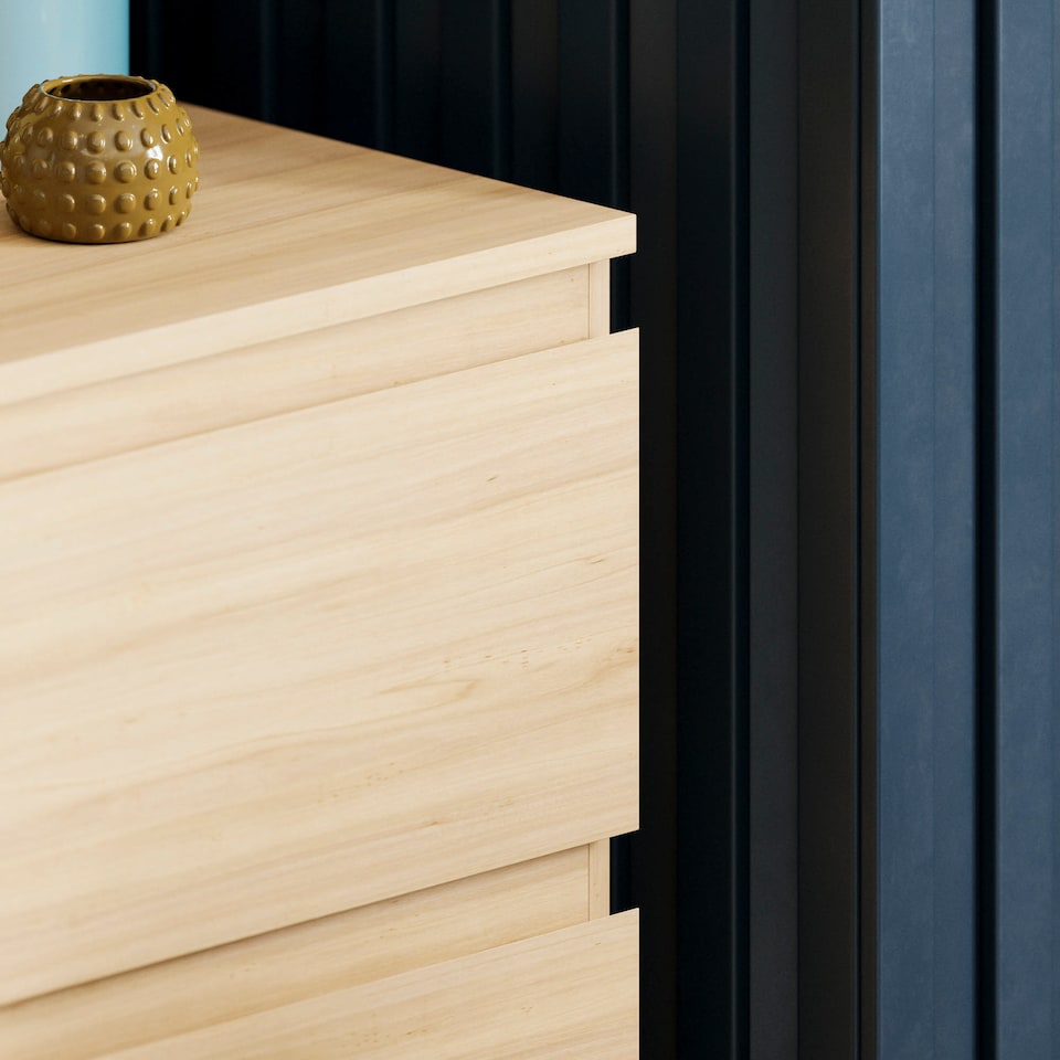 image 1 of Vida Designs Denver 6 Drawer Chest of Drawers Bedroom Storage, Pine