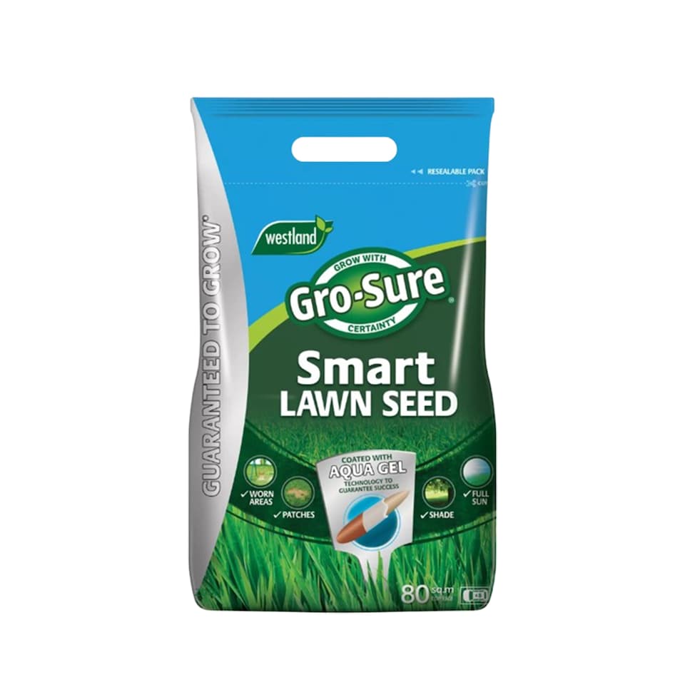 image 1 of Westland Gro-Sure Smart Lawn Seed 80 Meter Square 3.2kg Aqua Gel Coated Grass Seed Mix for Fast Growing Lawn Coverage