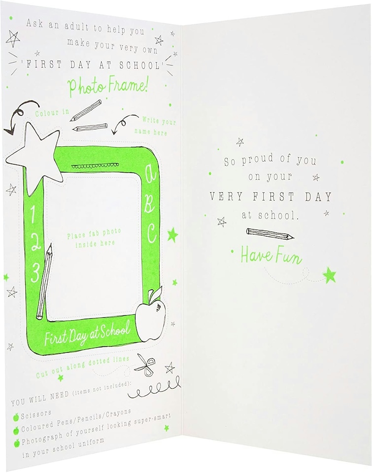 image 1 of Activity Pack Grandson Starting School Card