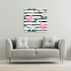 image 2 of Floral Flamingos (Canvas Print) 114 x 114 x 4cm