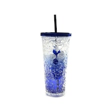 Tottenham Hotspur FC Spurs Crest 600ml Freezer Cup With Straw - Navy - One Size