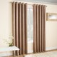 image 2 of Enhanced Living Vogue Latte Natural 90 x 90 inch (229x229cm) Eyelet Thermal Noise reducing Dim Out Curtains (PAIR)